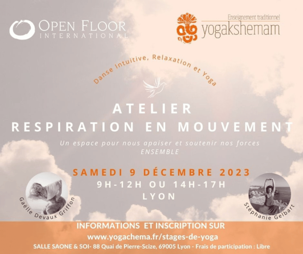 Atelier respiration en mouvement | samedi 9 décembre 2023 | LYON